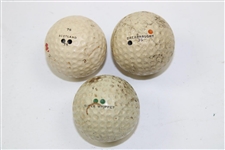 Three (3) Classic Golf Balls - North British (Scotland), Super Whippet, & Dreadnaught