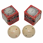 Lot of Two (2) A.J. Reach Wright & Ditson Eagle Multidot Mesh Pattern Golf Balls with Original Packaging