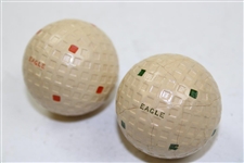 Lot of Two (2) A.J. Reach Wright & Ditson Eagle Multidot Mesh Pattern Golf Balls with Original Packaging
