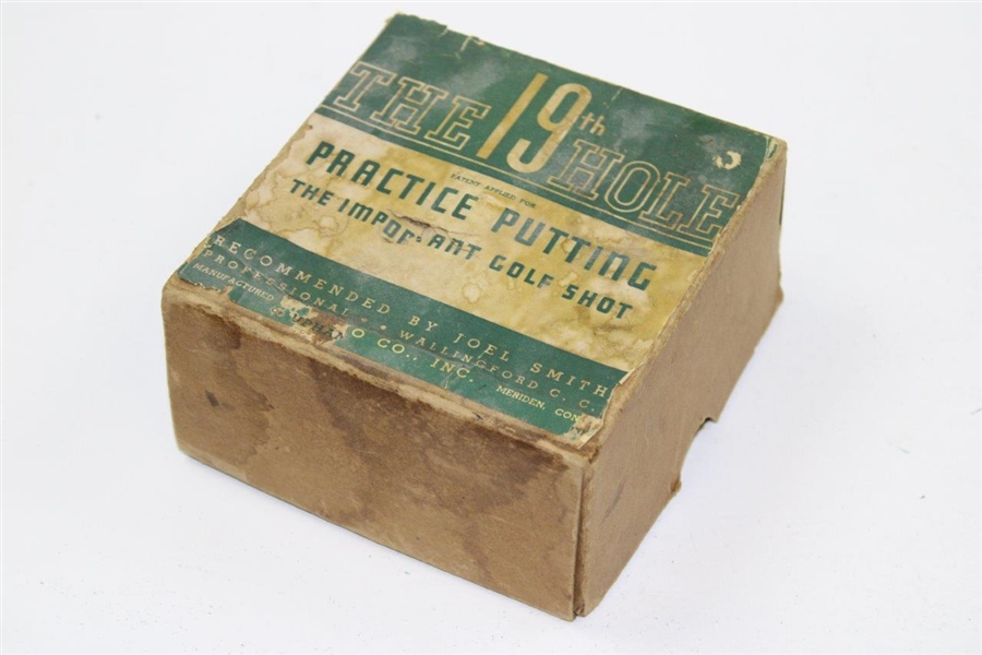 Vintage 'The 19th Hole' For Parlor-Putting Practice Cup in Original Box with Paperwork