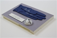 Gary Player Signed Bellerive Logo Golf Ball with Signed Glove '1965 US Open Champ' Display JSA ALOA