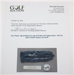 Gary Player Signed Bellerive Logo Golf Ball with Signed Glove '1965 US Open Champ' Display JSA ALOA