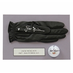 Jack Nicklaus Signed Baltusrol Logo Golf Ball with Signed Black Glove Display JSA ALOA