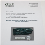Billy Casper Signed Olympic Club Logo Golf Ball with Signed Glove 'US Open 1966' Display JSA ALOA