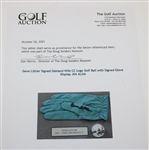 Gene Littler Signed Oakland Hills CC Logo Golf Ball with Signed Glove Display JSA ALOA