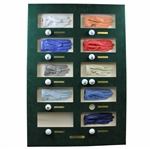 Winners of the US Open 1985-1995 Signed Golf Balls & Gloves Display JSA ALOA