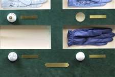 Winners of the US Open 1985-1995 Signed Golf Balls & Gloves Display JSA ALOA