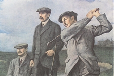 Walton Heath Gifted Taylor, Braid & Vardon 'The Triumvirate' Ltd Ed Print 26/300 to Doug Sanders - Framed