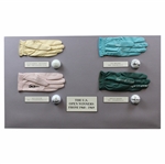 US Open Winners Venturi, Boros, Moody, & Trevino Signed Golf Balls & Gloves Display JSA ALOA