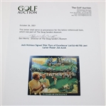 Jack Nicklaus Signed 'PGA 75yrs of Excellence' Ltd Ed 48/750 Joni Carter Poster JSA ALOA