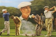 Ben Hogan '1953' Ltd Edition Artist Alan Zuniga Signed Print #1757/1953 - Framed JSA ALOA