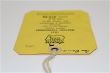 1951 Masters Tournament SERIES Badge #251 with Original String - Ben Hogan Winner