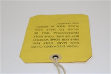 1951 Masters Tournament SERIES Badge #251 with Original String - Ben Hogan Winner