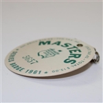 1961 Masters Tournament SERIES Badge #5657 with Original Pin - Gary Player Winner