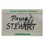 Payne Stewart Signed Personal JCPenney Classic Courtesy Contestant License Plate JSA ALOA
