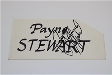 Payne Stewart Signed Personal JCPenney Classic Courtesy Contestant License Plate JSA ALOA