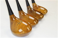 Set of Ben Hogan 1953 Oil Hardened Commemorative 1, 3, 4 & 5 Woods with Original Grips & Headcovers