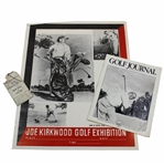 Joe Kirkwood Exhibition Ticket, Golf Journal, & Advertising Poster