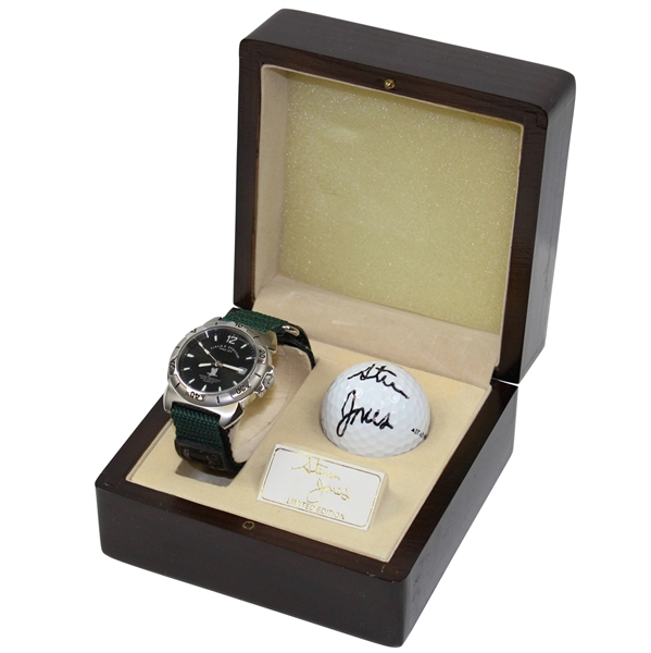 Steve Jones Signed field & Stream Logo Golf Ball & Ltd Ed Watch in Original Box with Cert #69/400 JSA ALOA