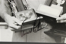 Arnold Palmer Signed B&W Trophy Photo - Matted JSA ALOA