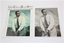 Walter Hagen Personal Portrait Photo Used for Golf Collector's Society Bulletin Cover from estate with Letter