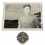 1961 PGA Medalist Tri-State Sterling 10k Medal Won by Mike Krak with Fred Keuhn Photo