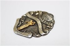 1961 PGA Medalist Tri-State Sterling 10k Medal Won by Mike Krak with Fred Keuhn Photo