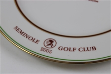 Vinny Giles' 2005 Seminole Golf Club Centennial Celebration Triangular Matches Plate - 1905-2005