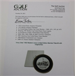 Vinny Giles' 1992 Masters Lenox Limited Edition Member Plate #2 with Original Box