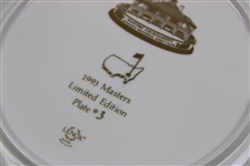 Vinny Giles' 1993 Masters Lenox Limited Edition Member Plate #3 with Original Box