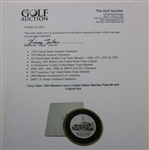 Vinny Giles' 1993 Masters Lenox Limited Edition Member Plate #4 with Original Box