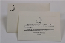 Vinny Giles' 1994 Masters Lenox Limited Edition Member Plate #5 with Original Box with Card