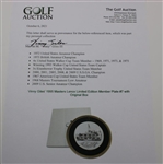 Vinny Giles' 1995 Masters Lenox Limited Edition Member Plate #7 with Original Box