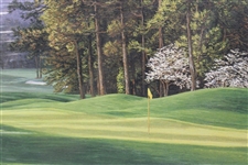 Vinny Giles' 1999 Masters Gift - Linda Hartough Signed Ltd Ed #8 Hole Yellow Jasmine Canvas - Sealed
