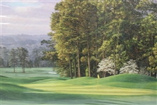 Vinny Giles' 1999 Masters Gift - Linda Hartough Signed Ltd Ed #8 Hole Yellow Jasmine Canvas - Sealed