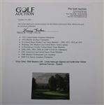 Vinny Giles' 1999 Masters Gift - Linda Hartough Signed Ltd Ed #8 Hole Yellow Jasmine Canvas - Sealed