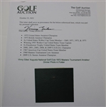 Vinny Giles' Augusta National Golf Club 1972 Masters Tournament Amateur Dinner Photo in Folder