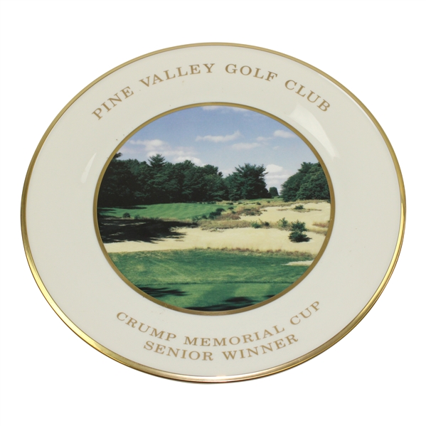 Vinny Giles Pine Valley Golf Club Crump Memorial Cup Senior Winner Lenox Plate with Box - 2001