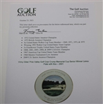 Vinny Giles' Pine Valley Golf Club Crump Memorial Cup Senior Winner Lenox Plate with Box - 2001