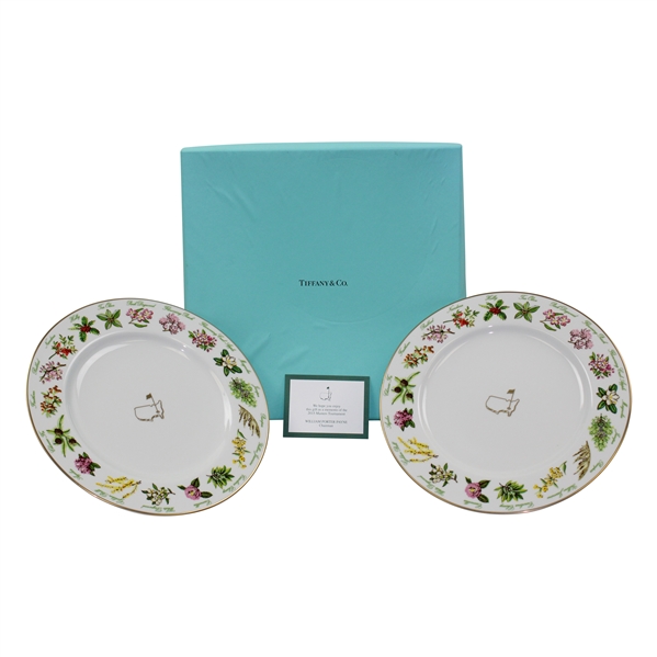 Vinny Giles 2015 Augusta National Golf Club Ltd Ed Masters Tiffany & Co Beautification Plates In Box with Card