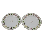 Vinny Giles' 2015 Augusta National Golf Club Ltd Ed Masters Tiffany & Co Beautification Plates In Box with Card