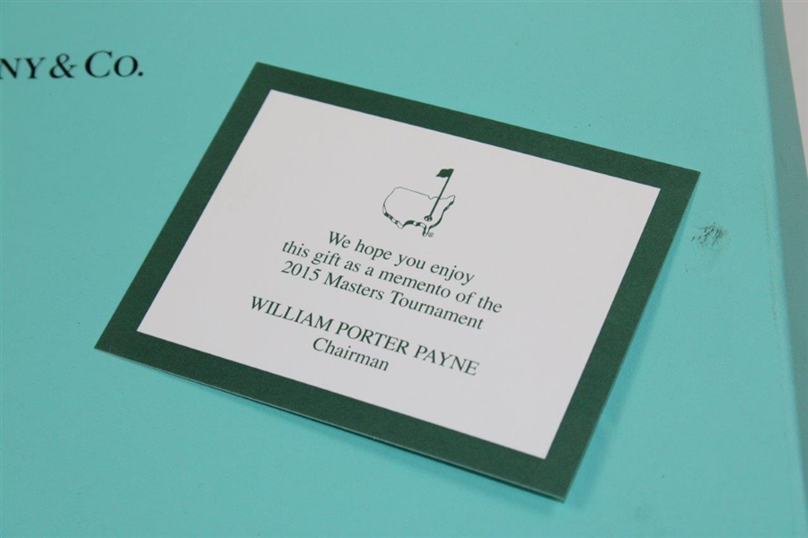Vinny Giles' 2015 Augusta National Golf Club Ltd Ed Masters Tiffany & Co Beautification Plates In Box with Card