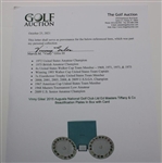 Vinny Giles' 2015 Augusta National Golf Club Ltd Ed Masters Tiffany & Co Beautification Plates In Box with Card