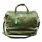 Vinny Giles Personal Vintage Augusta National Golf Club Used Dk Green Piel Duffel Bag