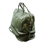 Vinny Giles' Personal Vintage Augusta National Golf Club Used Dk Green Piel Duffel Bag