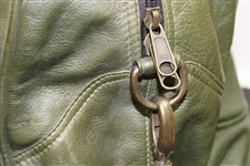 Vinny Giles' Personal Vintage Augusta National Golf Club Used Dk Green Piel Duffel Bag