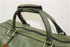 Vinny Giles' Personal Vintage Augusta National Golf Club Used Dk Green Piel Duffel Bag