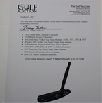 Vinny Giles' Personal Used T.P. Mills Putter with 'V.G.' on Face