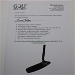 Vinny Giles' Personal Used Mizuno By Scotty Cameron Putter with 'V.G.' on Face with Headcover
