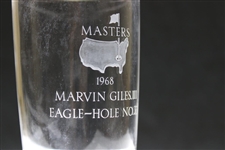 Vinny Giles' 1968 Masters Tournament Hole No. 13 Eagle Glass with Original Sleeve - Low Amateur